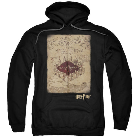 Harry Potter/marauders Map-adult Pull-over Hoodie-black