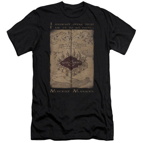 Harry Potter/marauders Map Words-hbo S/s Adult 30/1-black