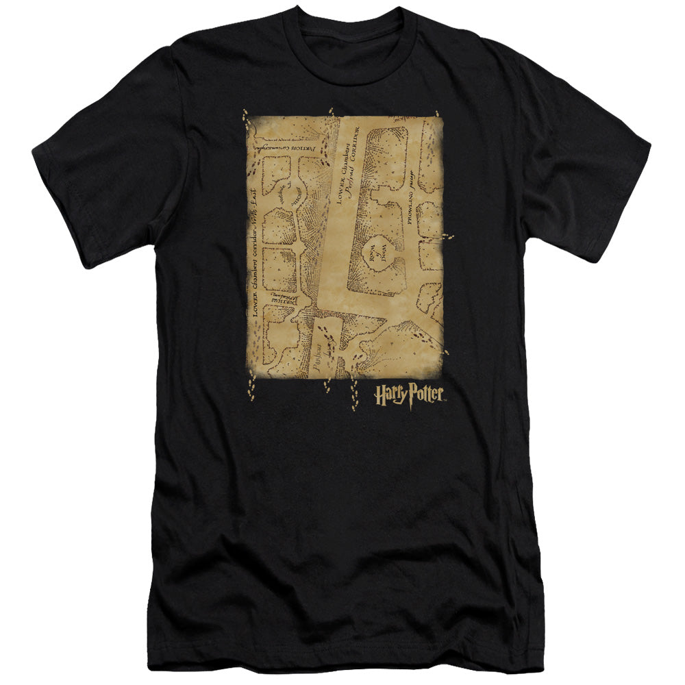 Harry Potter/marauders Map Interior-s/s Adult 30/1-black