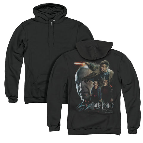 Harry Potter/final Fight (back Print) - Adult Zipper Hoodie-black