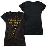 Junior Cap Sleeve 100% Poly Black Back