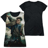 Junior Cap Sleeve 100% Poly Black Back