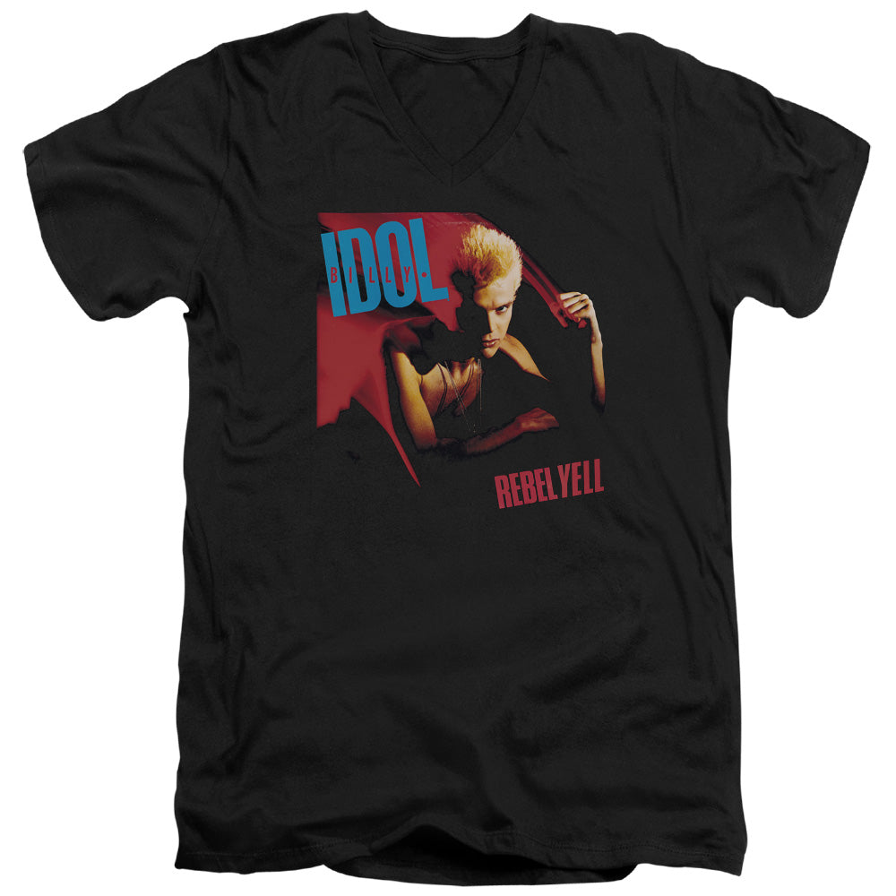 Billy Idol/rebel Yell-s/s Adult V-neck 30/1-black