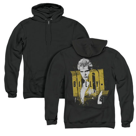 Billy Idol/brash (back Print) - Adult Zipper Hoodie-black