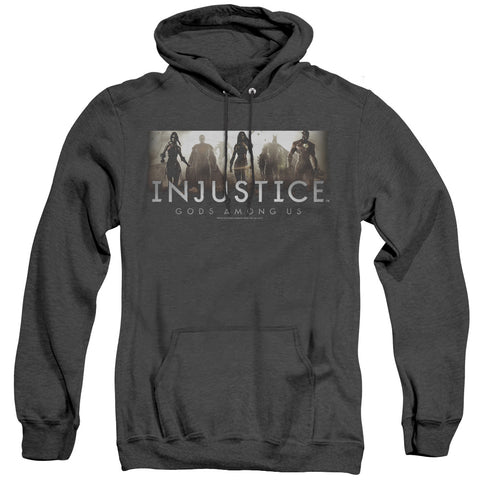 Injustice Gods Among Us/logo - Adult Heather Hoodie - Black