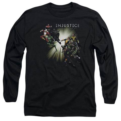 Injustice Gods Among Us/good Vs Evil-l/s Adult 18/1-black