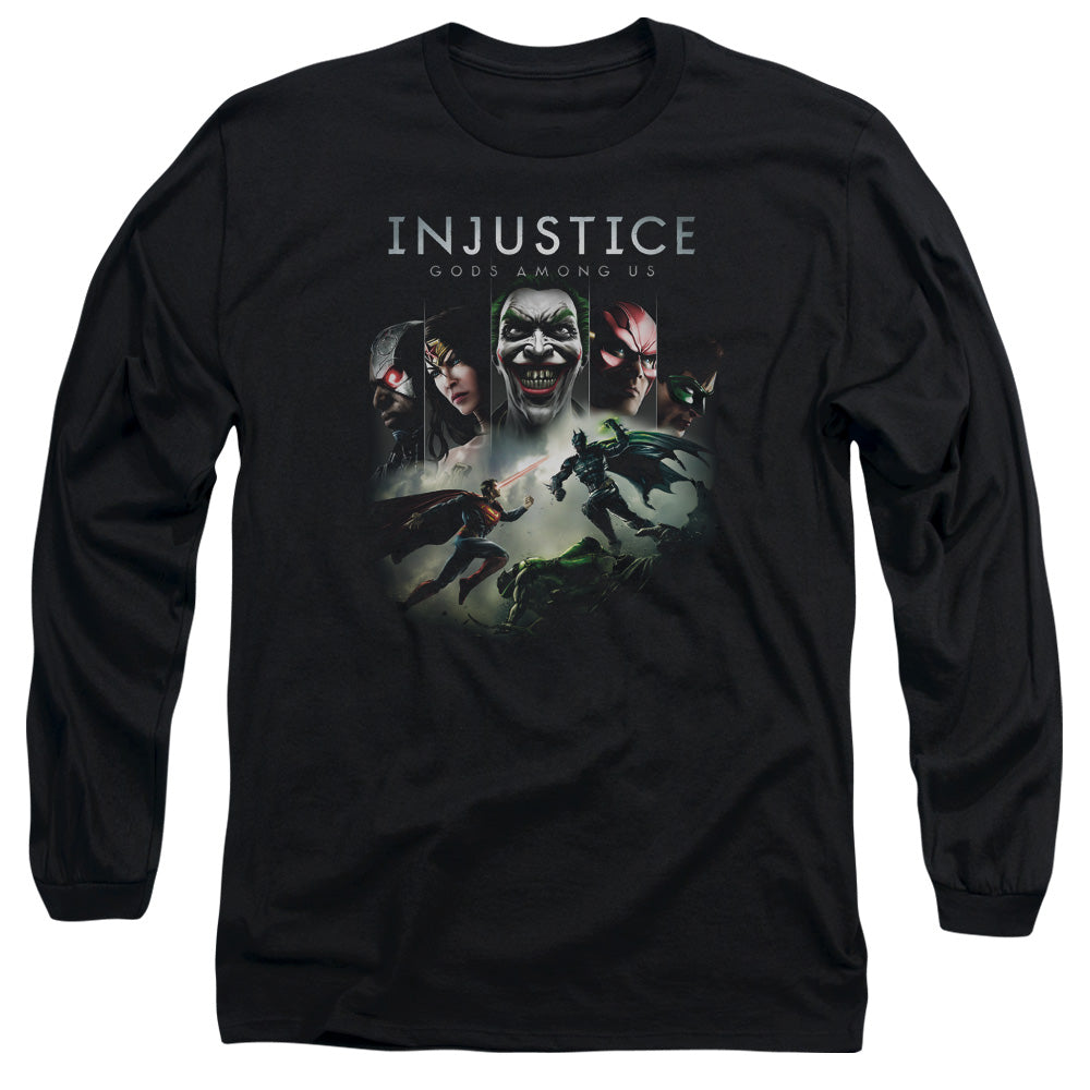 Injustice Gods Among Us/key Art - L/s Adult 18/1 - Black
