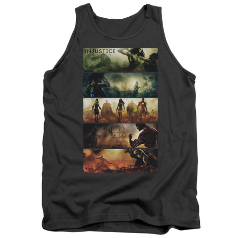 Injustice Gods Among Us/panels - Adult Tank - Charcoal