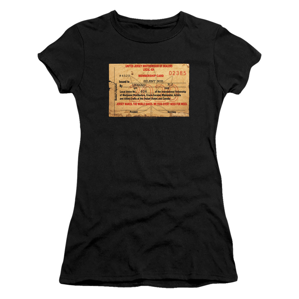 Jay And Silent Bob/dealer Card-s/s Junior Sheer-black