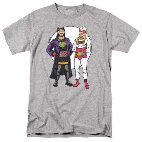 Jay And Silent Bob/bob Kane Cover-s/s Adult 18/1-athletic Heather