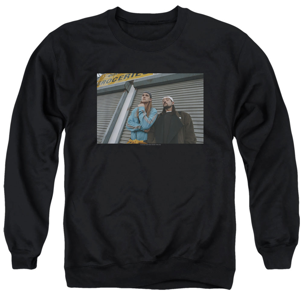 Jay And Silent Bob/photo-adult Crewneck Sweatshirt-black