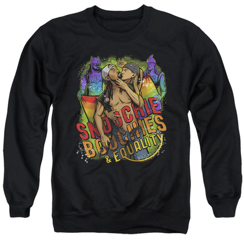 Jay And Silent Bob/smoochie Boochies And Equality-adult Crewneck Sweatshirt-black