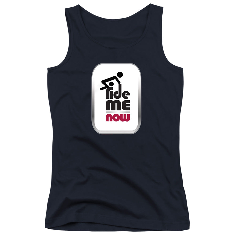 Jay And Silent Bob/ride Me Now-juniors Tank Top  -navy