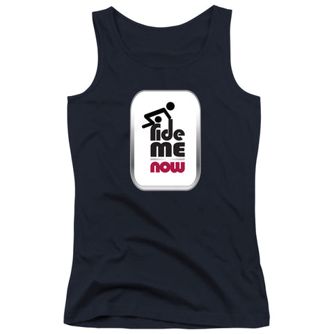 Jay And Silent Bob/ride Me Now-juniors Tank Top  -navy