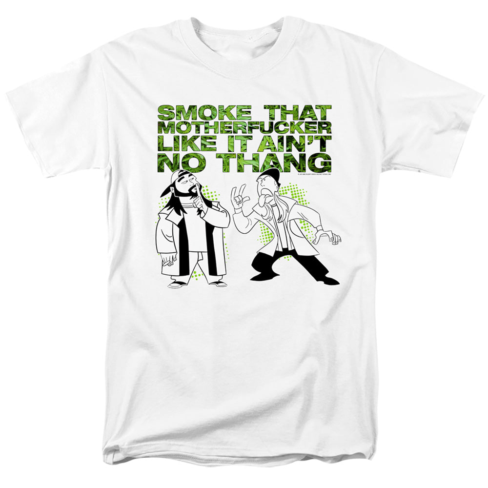 Jay And Silent Bob/smoke-s/s Adult 18/1-white