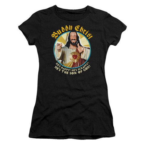 Jay And Silent Bob/buddy Christ-s/s Junior Sheer-black