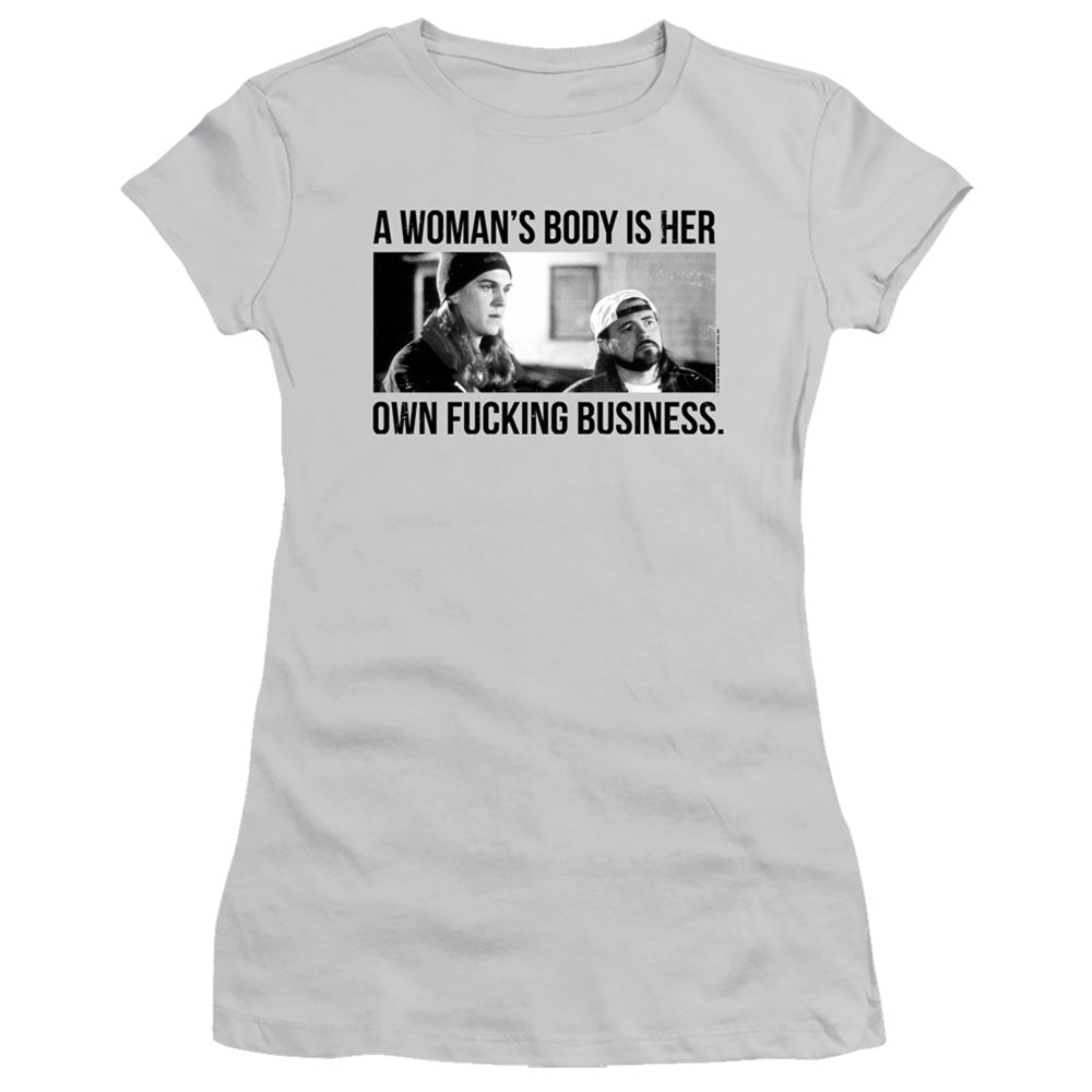 Jay And Silent Bob/business-s/s Junior Sheer-silver