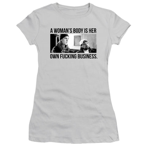 Jay And Silent Bob/business-s/s Junior Sheer-silver