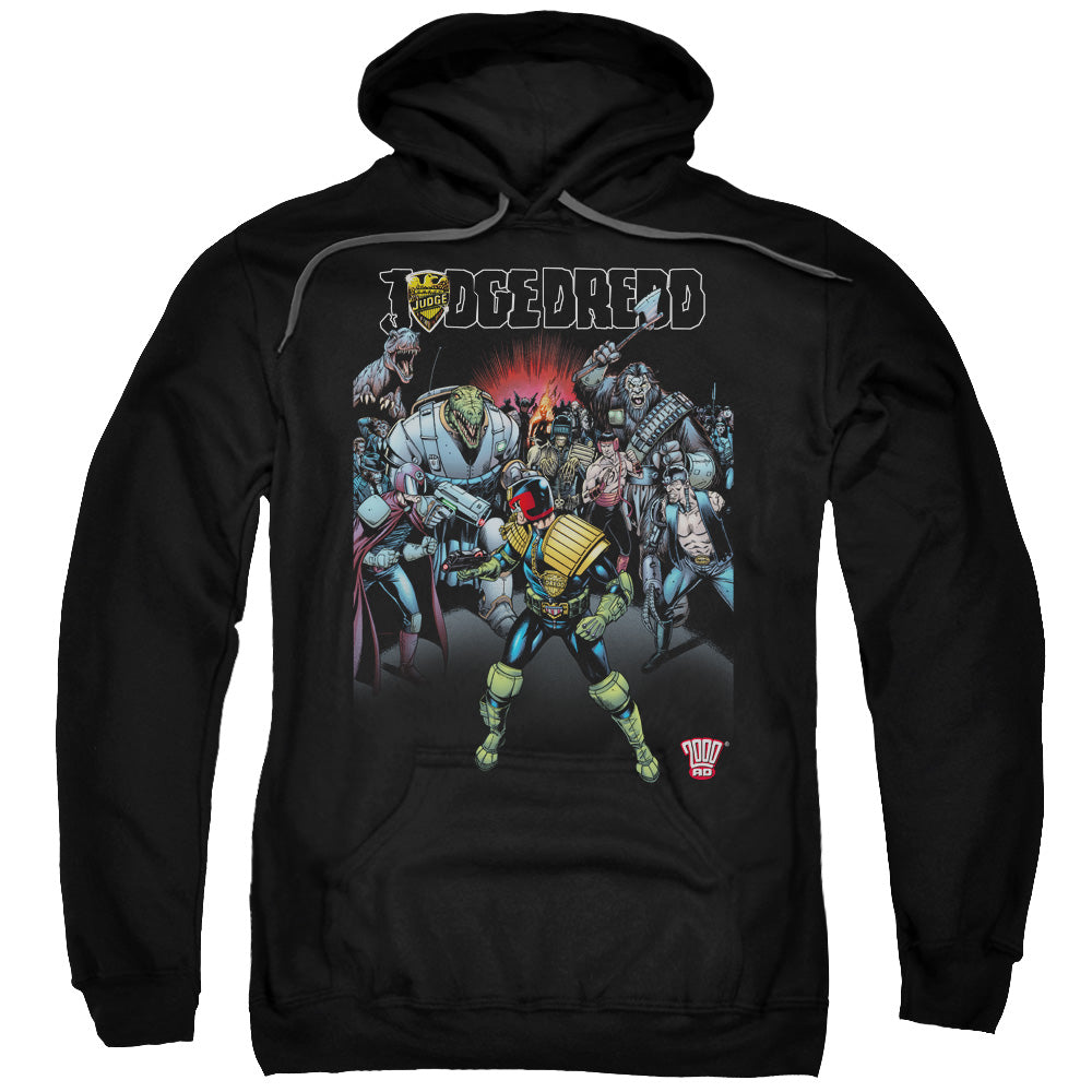Judge Dredd/behind You-adult Pull-over Hoodie-black