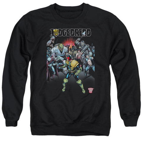 Judge Dredd/behind You - Adult Crewneck Sweatshirt - Black