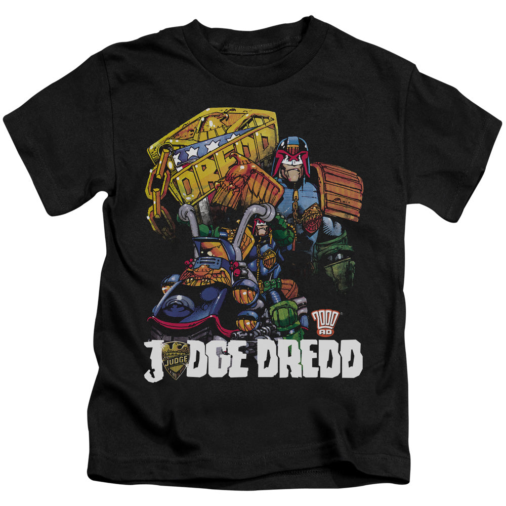 Judge Dredd/bike And Badge - S/s Juvenile 18/1 - Black