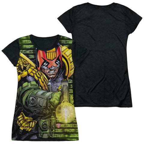 Junior Cap Sleeve 100% Poly Black Back