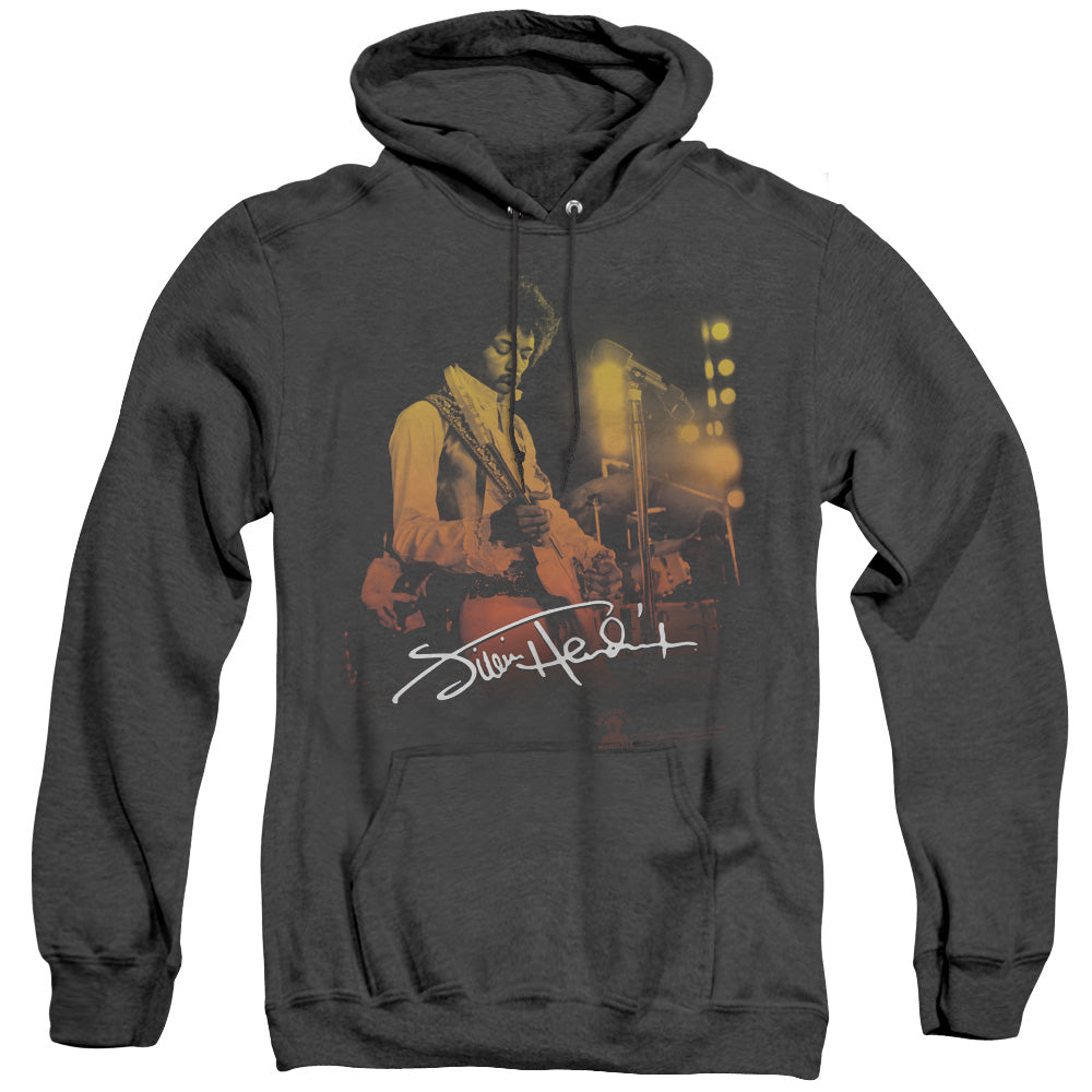 Jimi Hendrix/live On Stage-adult Heather Hoodie-black
