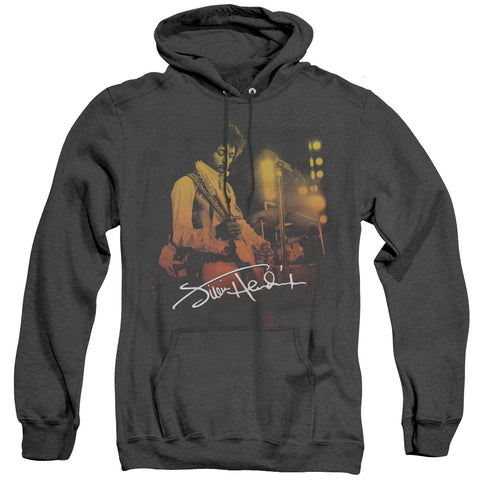 Jimi Hendrix/live On Stage-adult Heather Hoodie-black