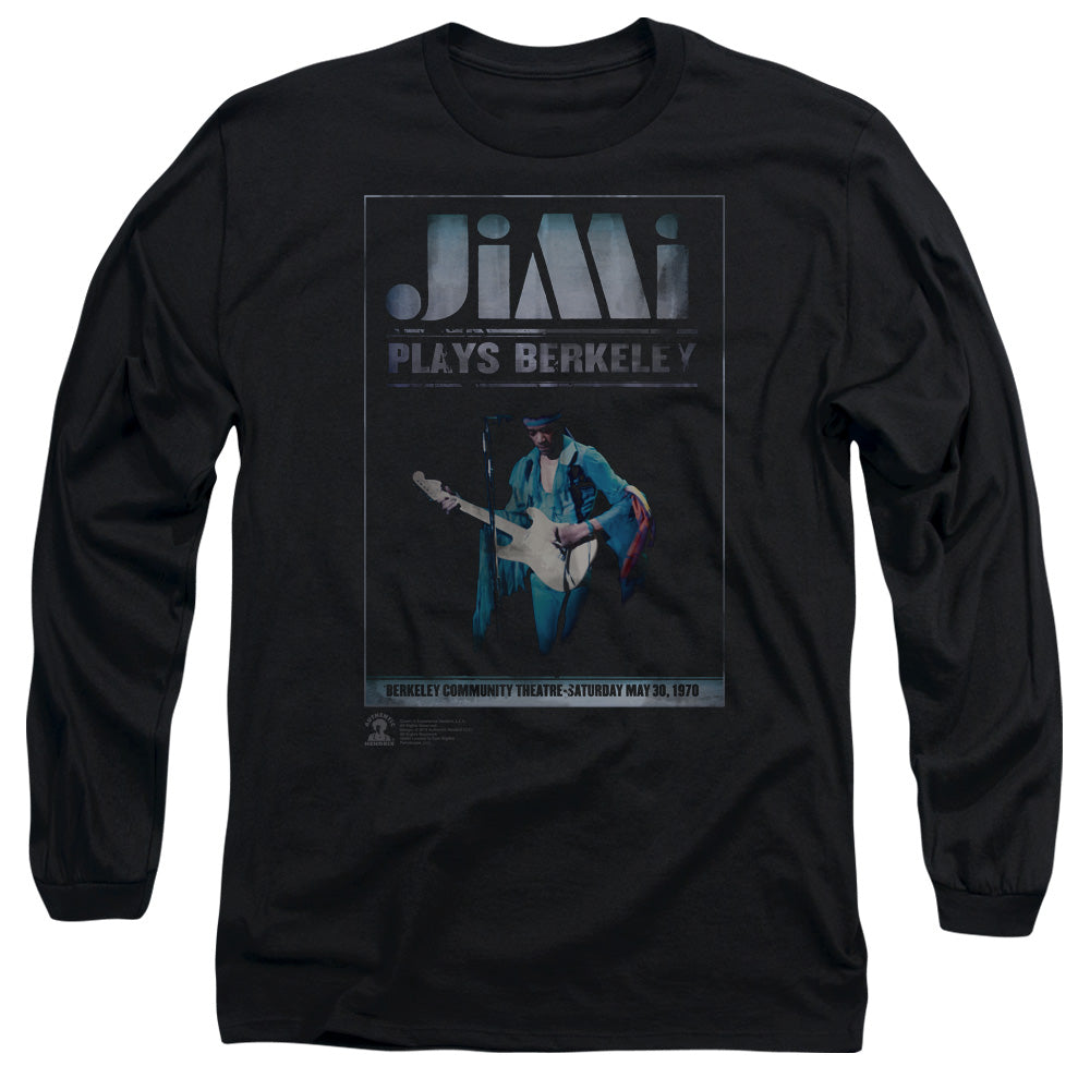 Jimi Hendrix/jimi Plays Poster-l/s Adult 18/1-black