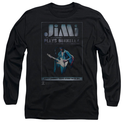 Jimi Hendrix/jimi Plays Poster-l/s Adult 18/1-black