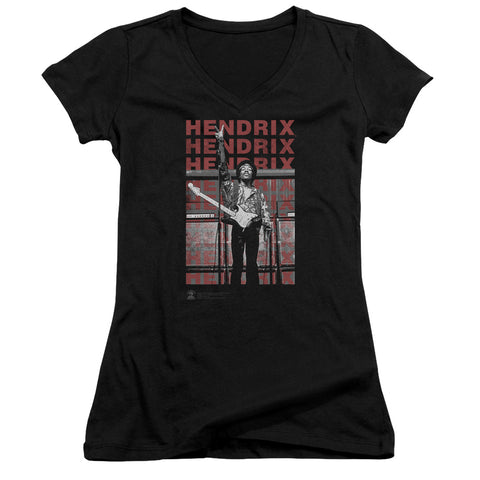 Jimi Hendrix/give It All-junior V-neck-black