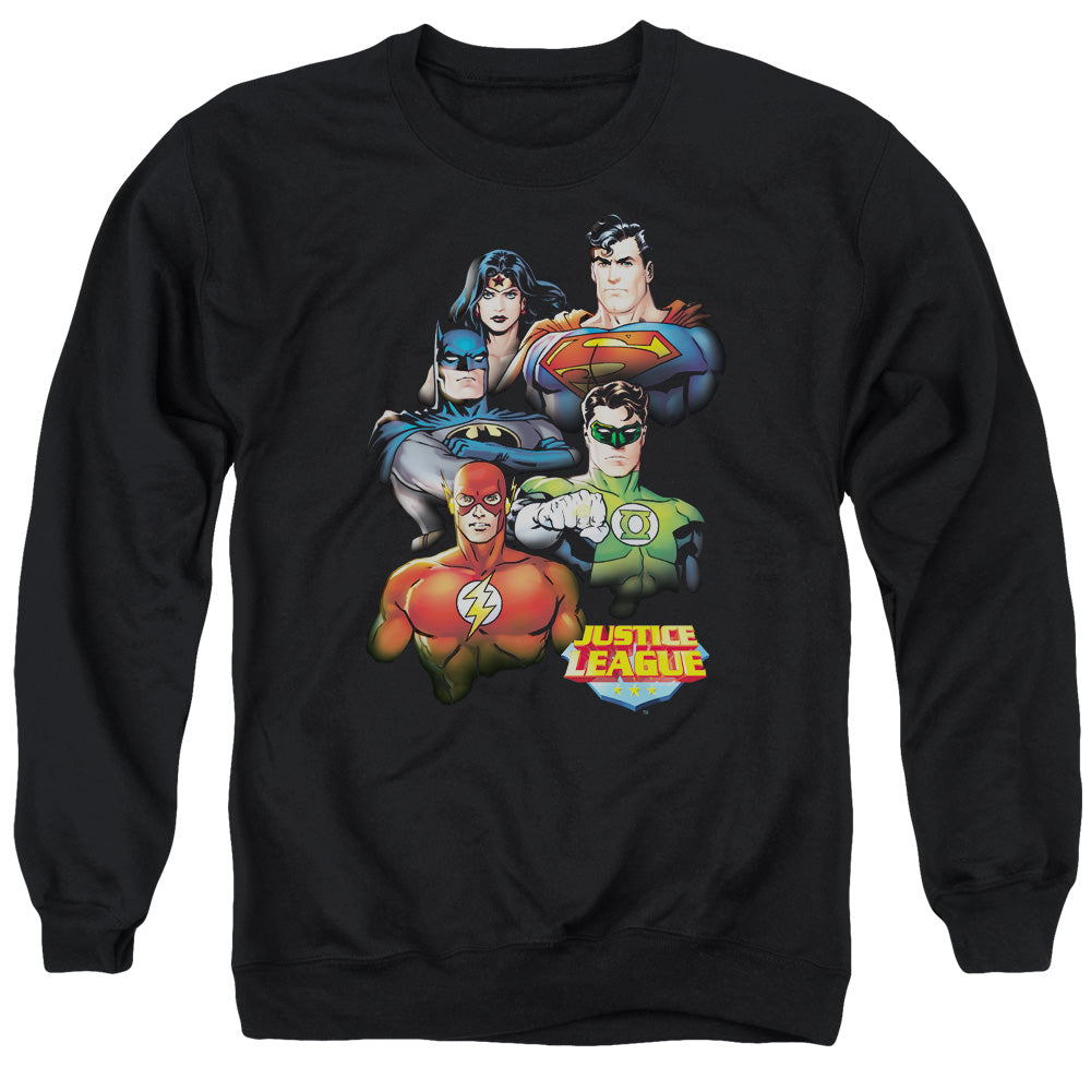 Jla/group Portrait - Adult Crewneck Sweatshirt - Black