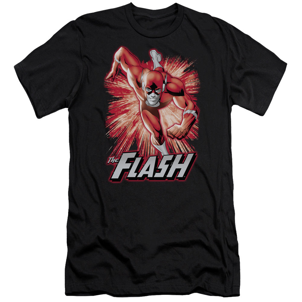Jla/flash Red & Gray - S/s Adult 30/1 - Black