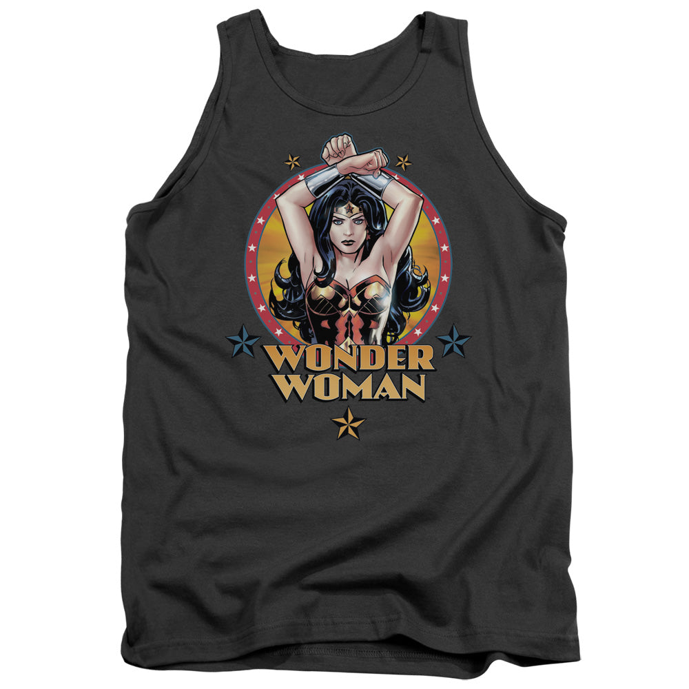 Jla/powerful Woman - Adult Tank - Charcoal