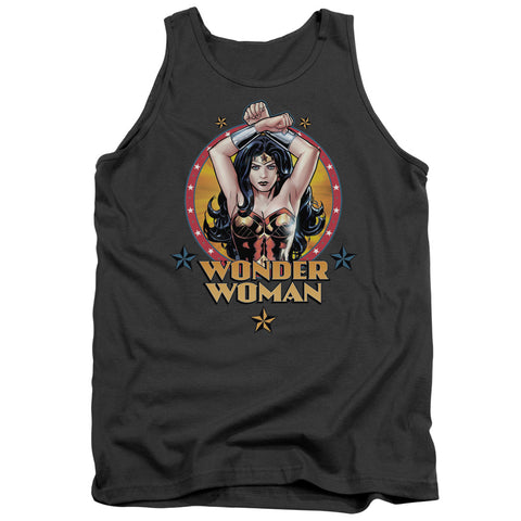 Jla/powerful Woman - Adult Tank - Charcoal