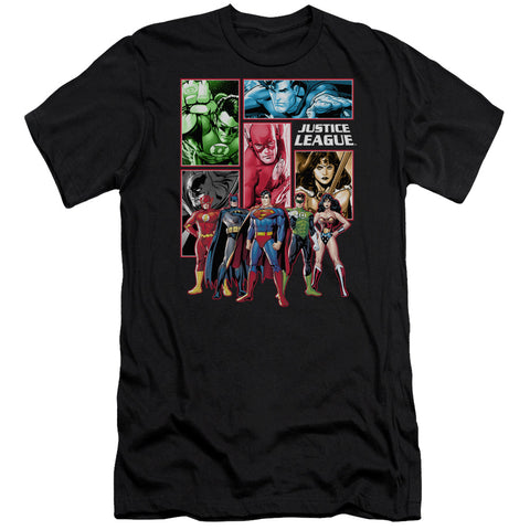Jla/justice League Panels-premuim Canvas Adult Slim Fit 30/1-black