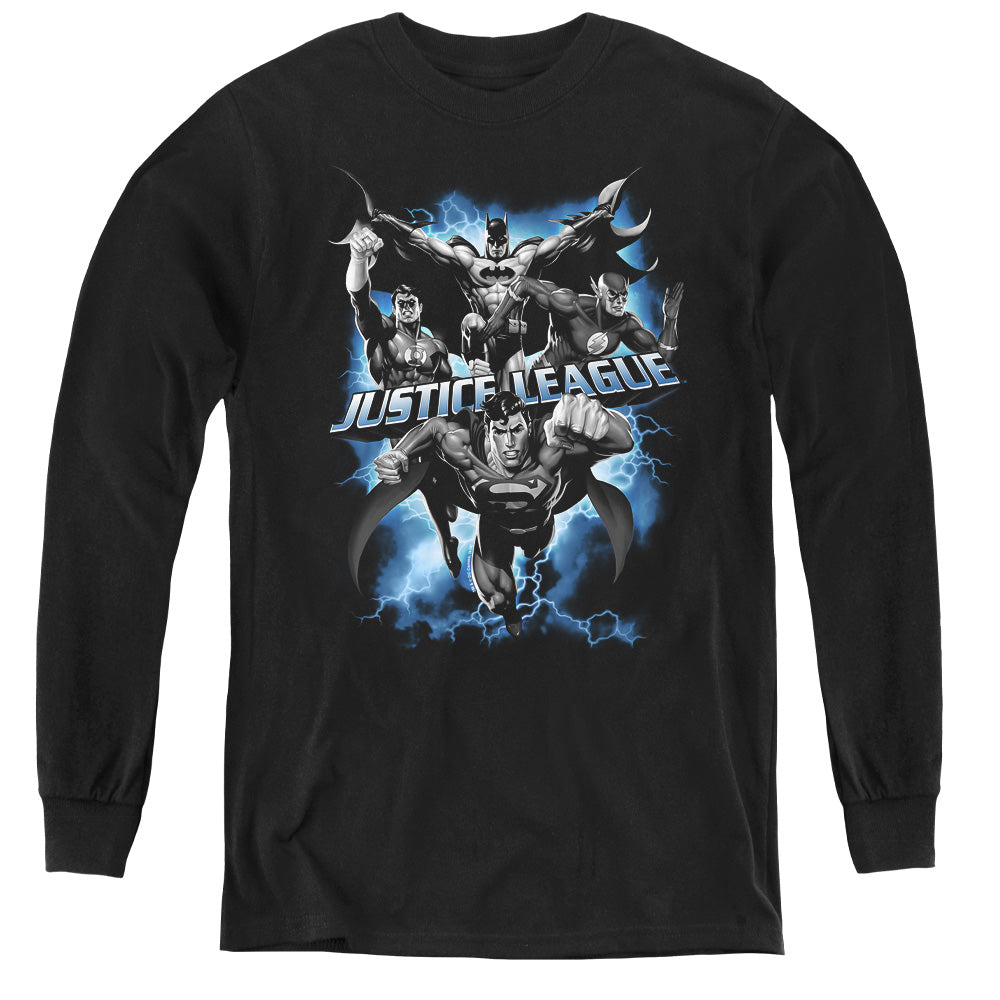 Jla/justice Storm - Youth Long Sleeve Tee - Black