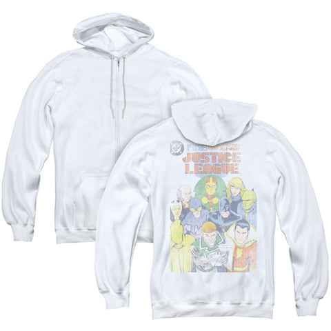Jla/justice League #1 Cover (back Print) - Adult Zipper Hoodie - White