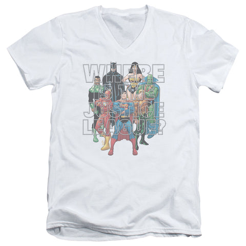 Jla/classified #1 Cover - S/s Adult V-neck - White