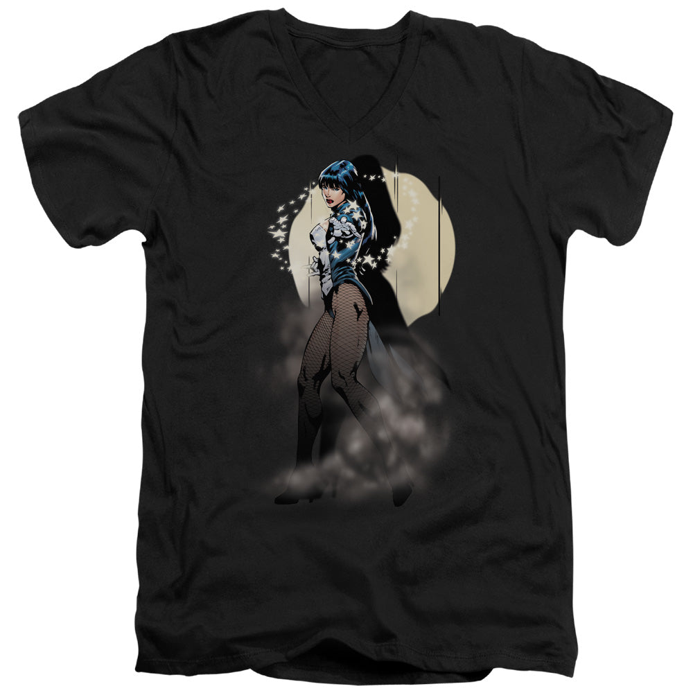 Jla/zatanna Illusion - S/s Adult V-neck - Black