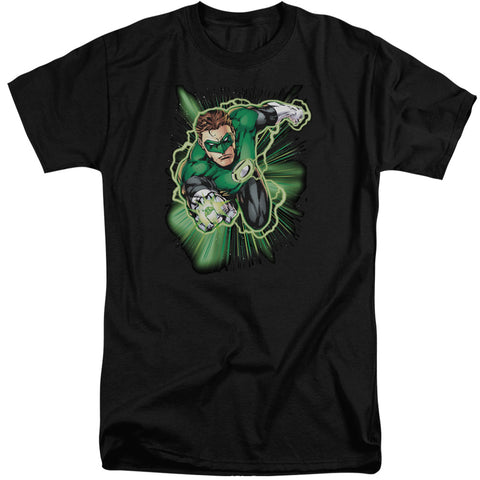 Jla/green Lantern Energy-s/s Adult Tall-black