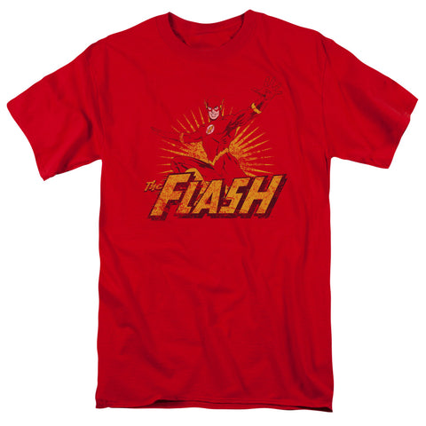 Jla/flash Rough Distress - S/s Adult 18/1 - Red