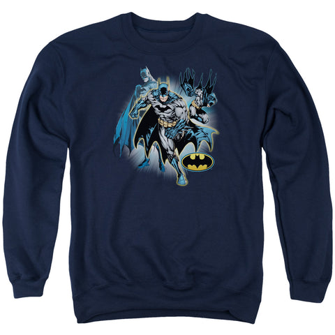 Jla/batman Collage - Adult Crewneck Sweatshirt - Navy