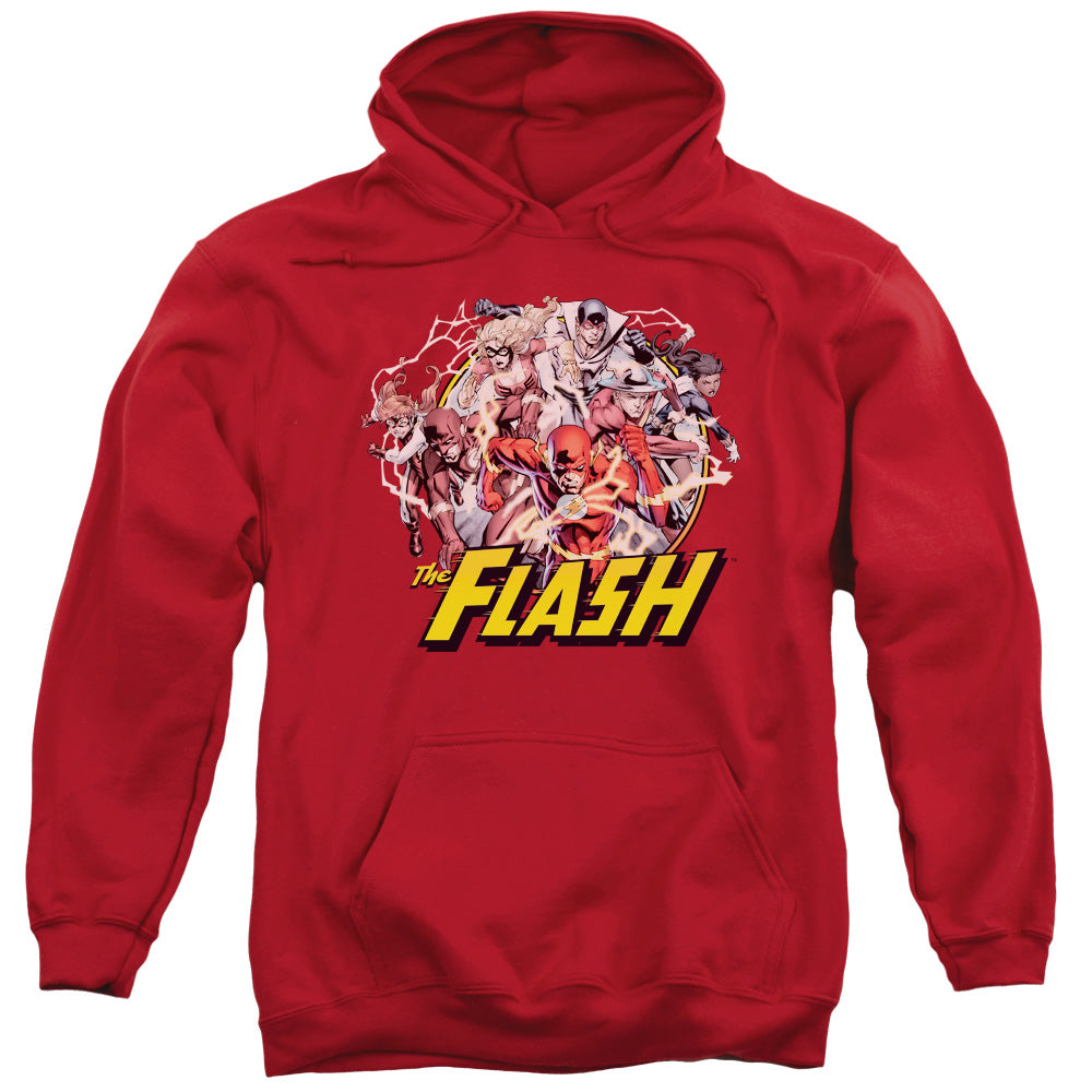 Jla/flash Family-adult Pull-over Hoodie-red