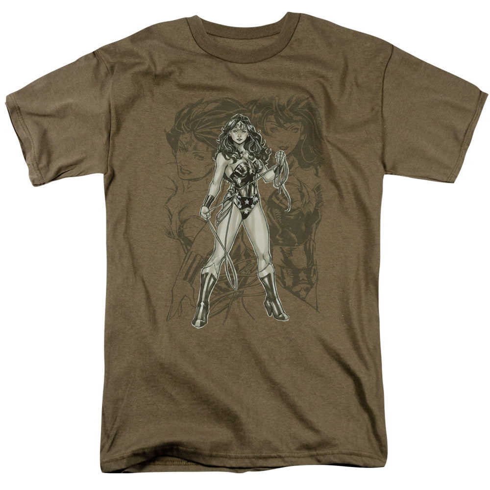 Jla/ww Sketch - S/s Adult 18/1 - Safari Green