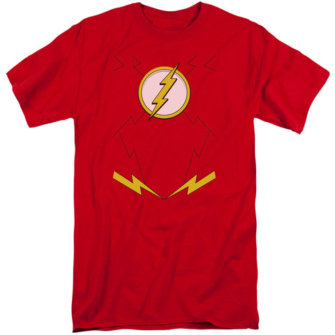 Jla/new Flash Costume-s/s Adult Tall-red