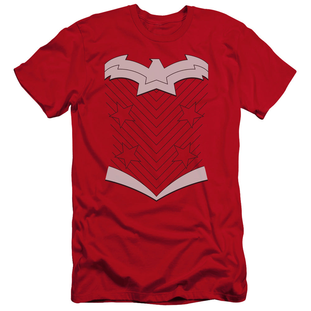 Jla/new Ww Costume-premuim Canvas Adult Slim Fit 30/1-red