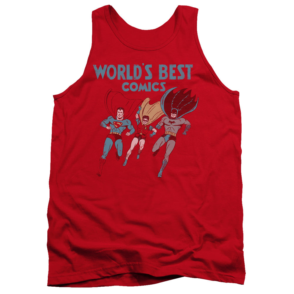 Jla/worlds Best - Adult Tank - Red