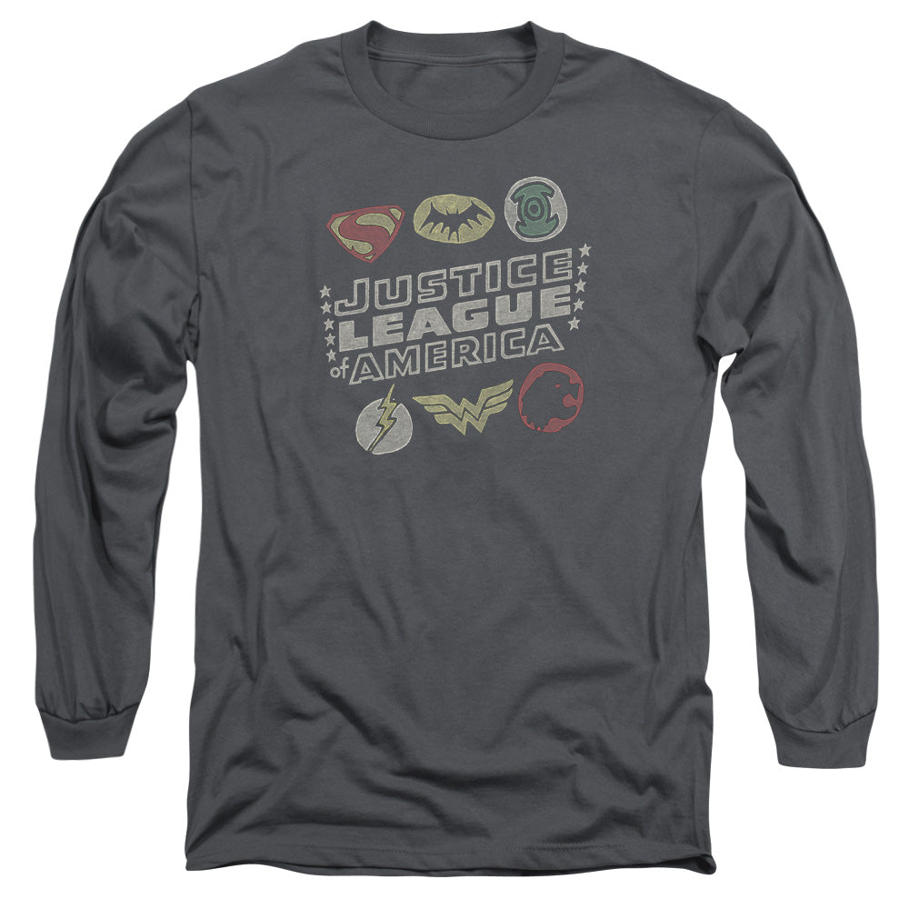 Jla/symbols - L/s Adult 18/1 - Charcoal