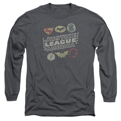 Jla/symbols - L/s Adult 18/1 - Charcoal